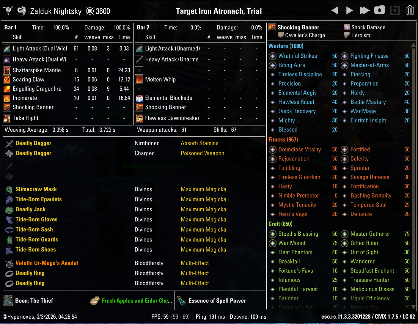 CMX Setup - Tide-Born