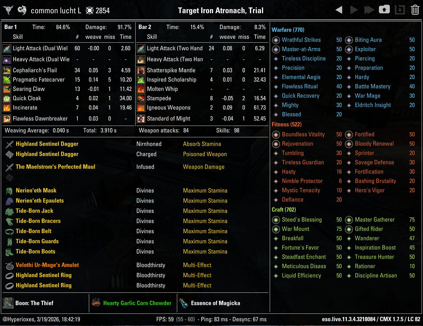 CMX Setup - Tide-Born