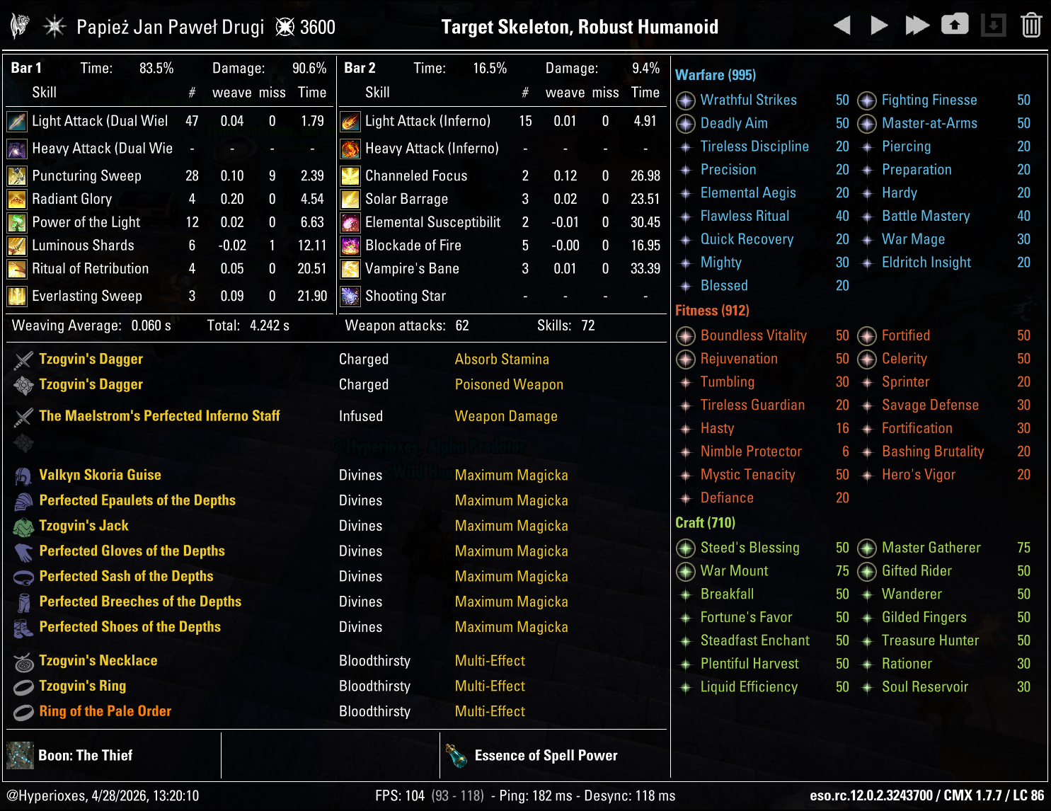 Magicka Templar Solo CMX Setup - Full Damage Setup - ESO