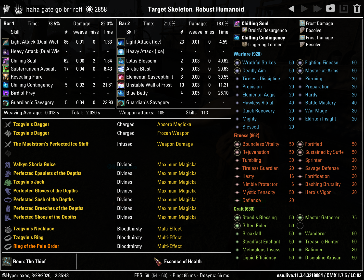 Magicka Warden Solo CMX Setup - Tanky Setup - ESO
