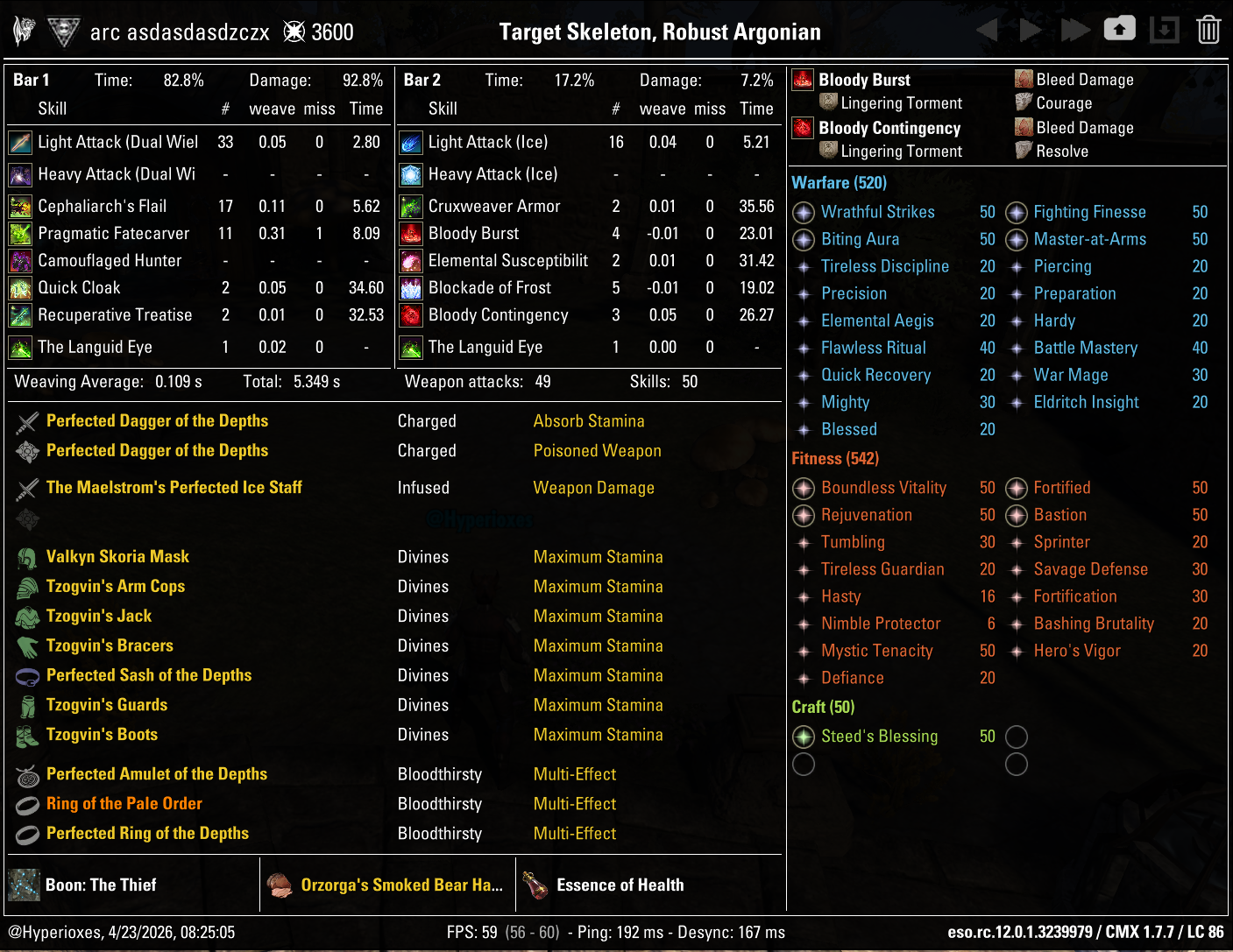Stamina Arcanist Solo CMX Setup - Regular Setup - ESO