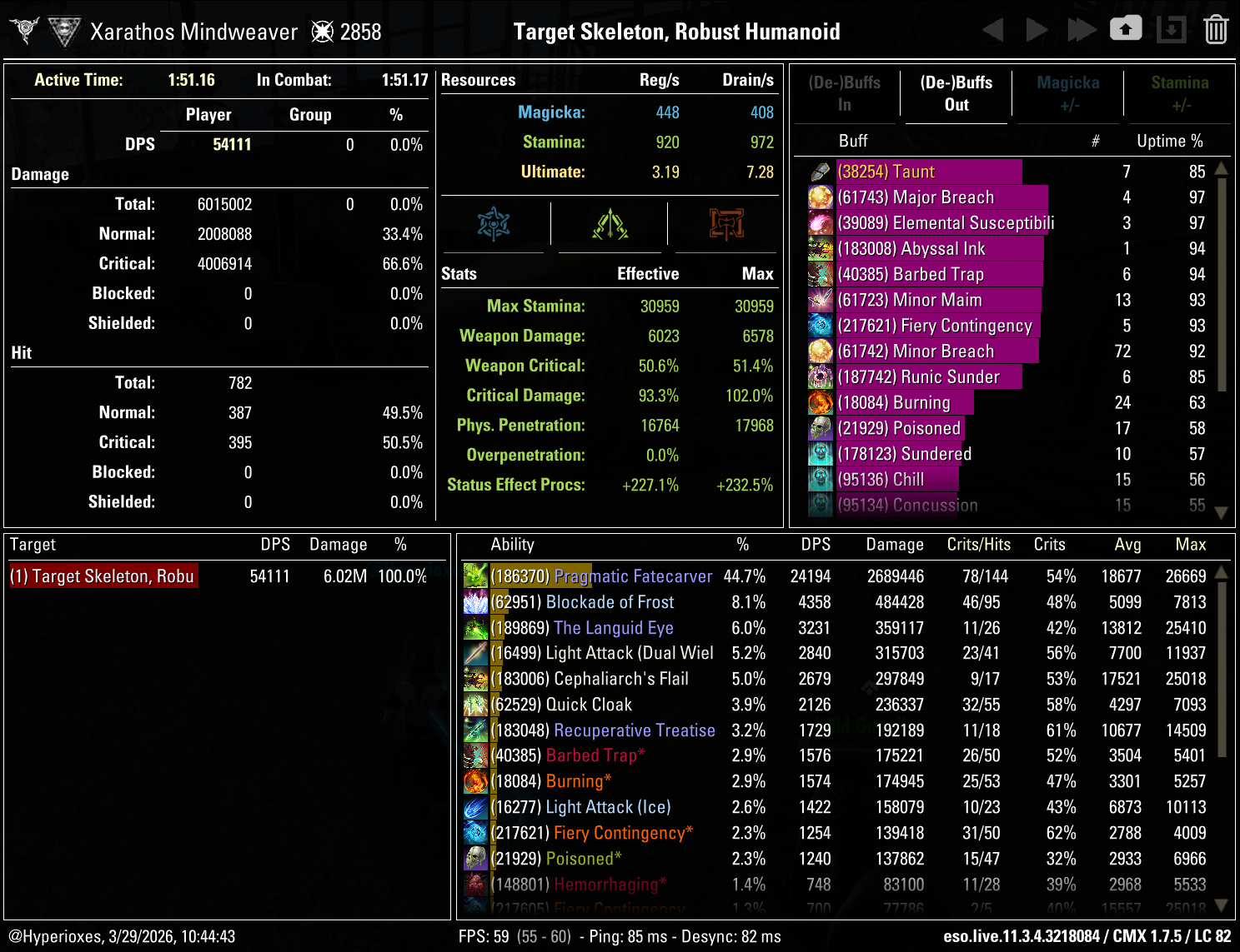 Arcanist Solo CMX Parse - Regular Setup - ESO