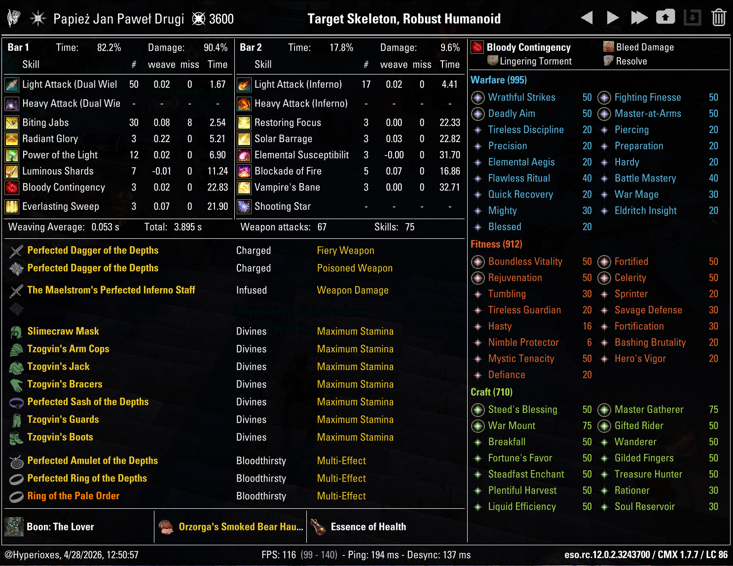 Stamina Templar Solo CMX Setup - Regular Setup - ESO