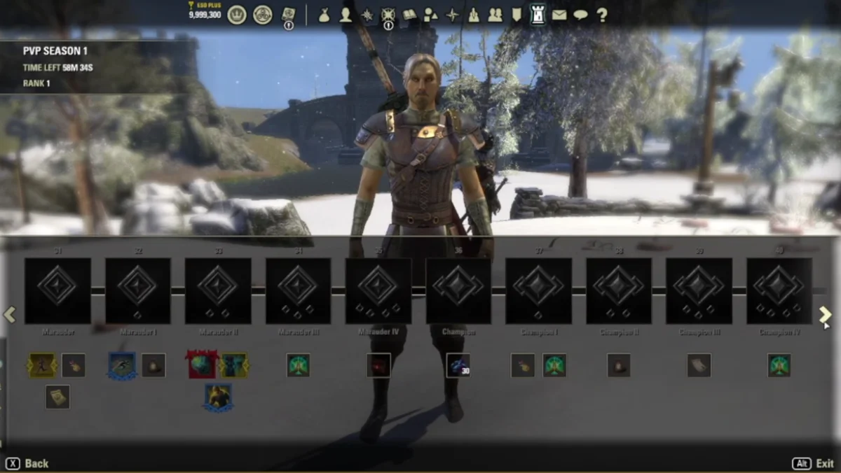 Veterancy PvP progression UI