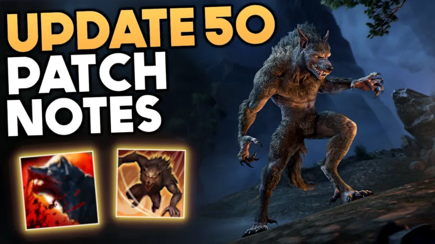 ESO Update 50 PTS Patch Notes - Combat Changes & Reworks