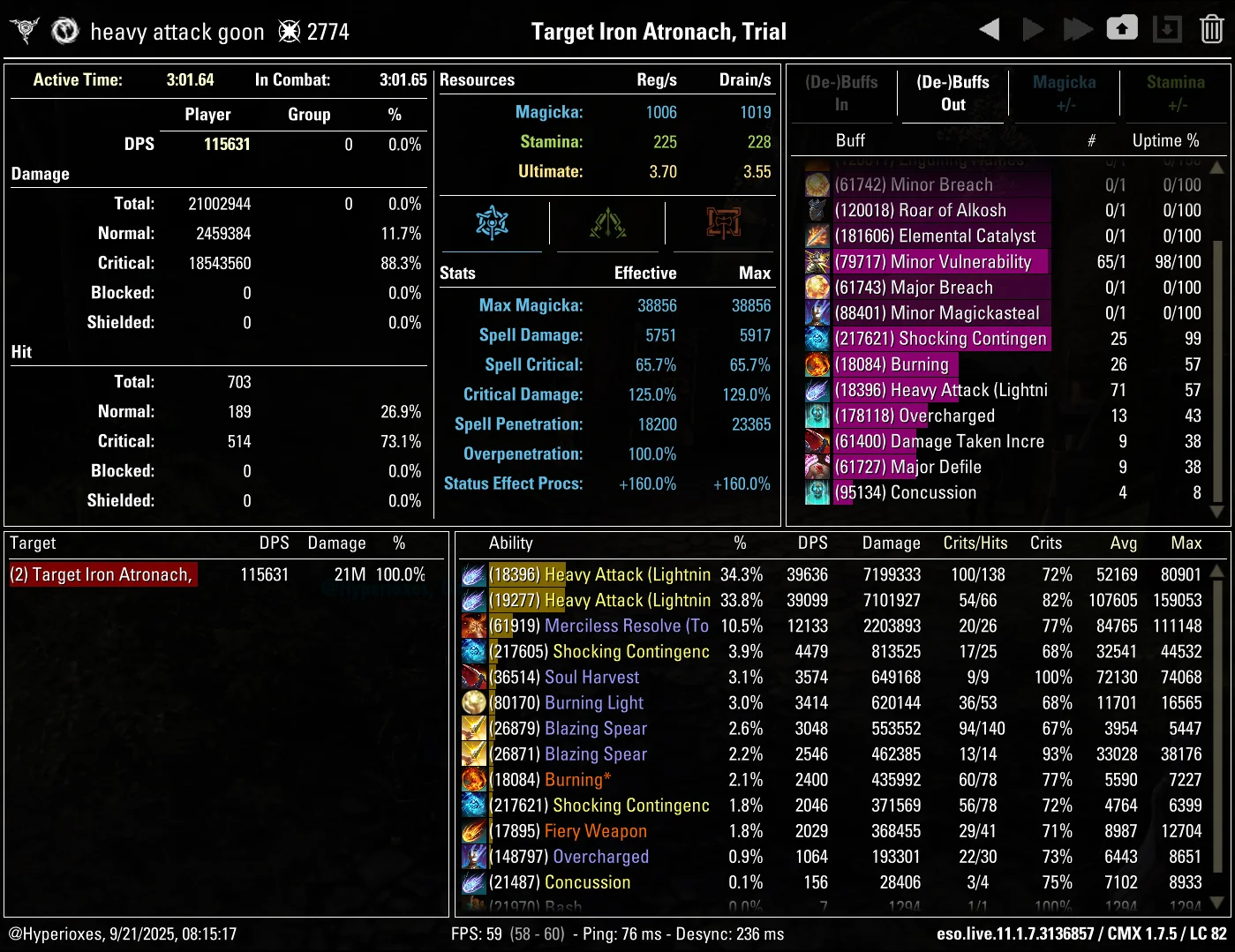 CMX Parse - Infallible Aether
