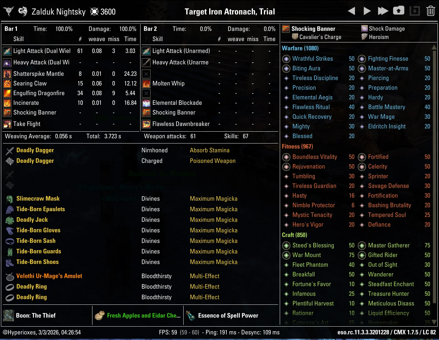 CMX Setup - Tide-Born
