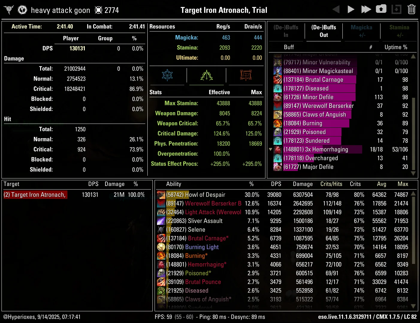 CMX Parse - Werewolf Berserker