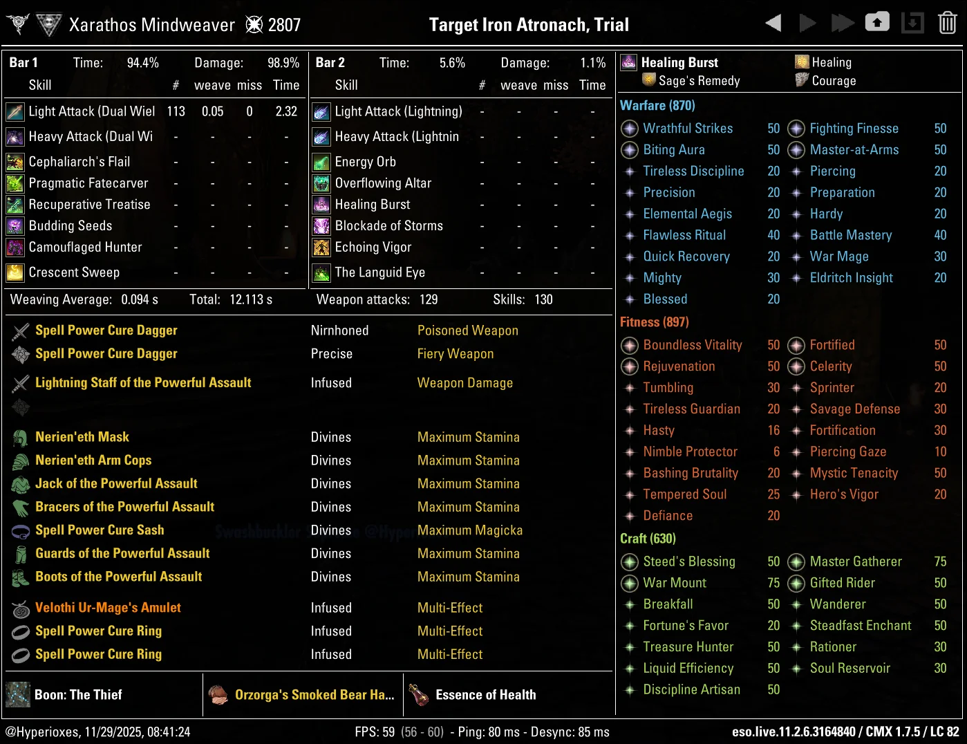 DPS Healer CMX Setup - Without Heals