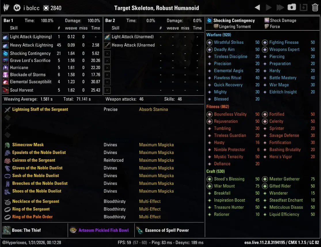 One Bar Heavy Attack Solo CMX Setup - Regular Setup - ESO