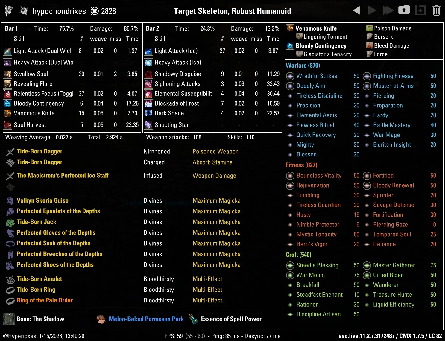 Magicka Nightblade Solo CMX Setup - Tanky Setup - ESO