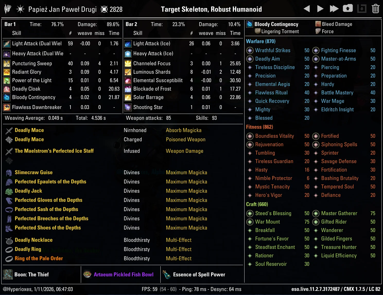 Magicka Templar Solo CMX Setup - Regular Setup - ESO