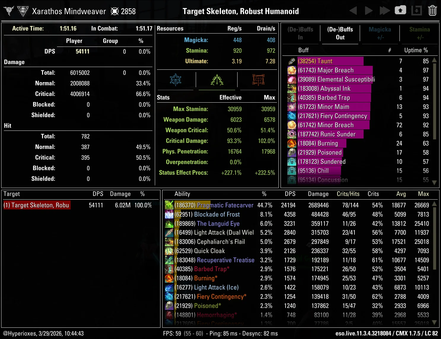 Arcanist Solo CMX Parse - Regular Setup - ESO