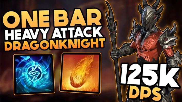 One Bar Heavy Attack Dragonknight Subclass DPS