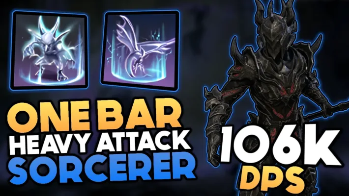 One Bar Heavy Attack Sorcerer PvE 106k DPS