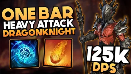 One Bar Heavy Attack Dragonknight Subclass DPS