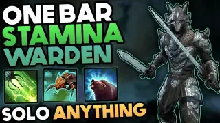 One Bar Stamina Warden Solo Build and Guide